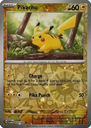 Pikachu (Reverse Cosmos Holo) (Costco Exclusive) (025/165) [Miscellaneous Cards & Products] Holofoil - Common