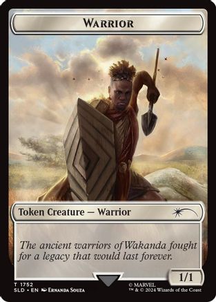 Warrior Token (Rainbow Foil) (SLD-1752) [Secret Lair Drop] Foil