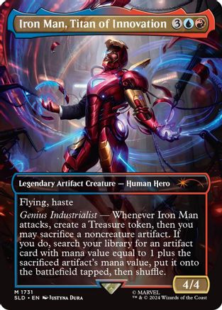 Iron Man, Titan of Innovation (Rainbow Foil) (SLD-1731) [Secret Lair Drop] Foil