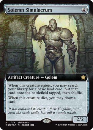 Solemn Simulacrum (Extended Art) (BABP-729) [Buy-A-Box Promos] Foil