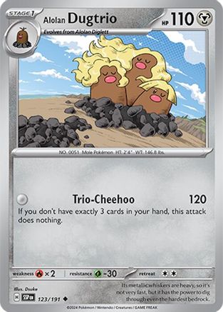 Alolan Dugtrio (123/191) [SV08 Surging Sparks] - Uncommon