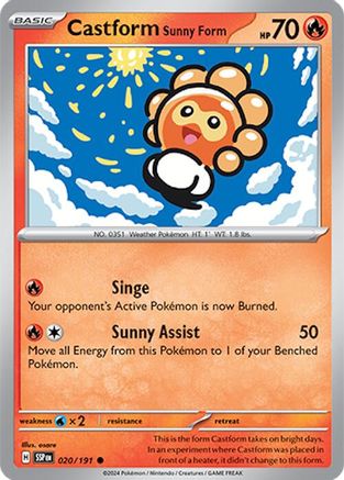 Castform Sunny Form (020/191) [SV08 Surging Sparks] - Common