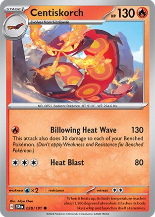 Centiskorch (028) [SV08 Surging Sparks] - Common