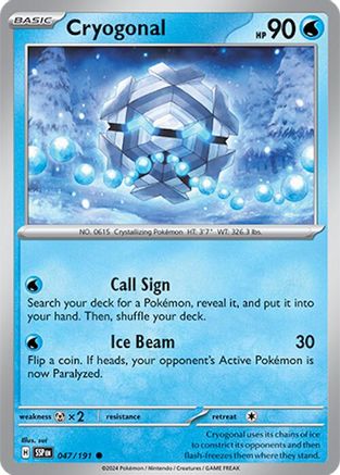 Cryogonal (047) [SV08 Surging Sparks] Reverse Holofoil - Common