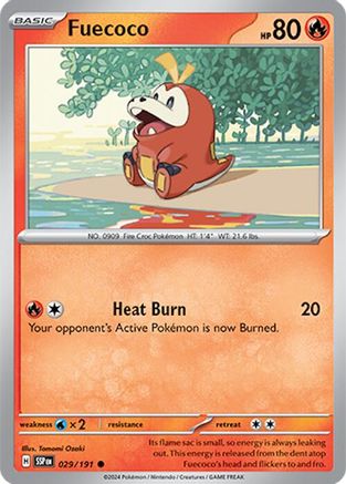 Fuecoco (029) [SV08 Surging Sparks] Reverse Holofoil - Common