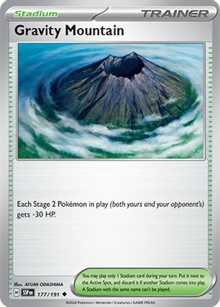 Gravity Mountain (177) [SV08 Surging Sparks] Reverse Holofoil - Uncommon