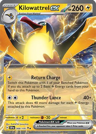Kilowattrel ex (068) [SV08 Surging Sparks] - Double Rare