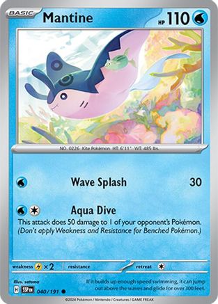 Mantine (040) [SV08 Surging Sparks] Reverse Holofoil - Common