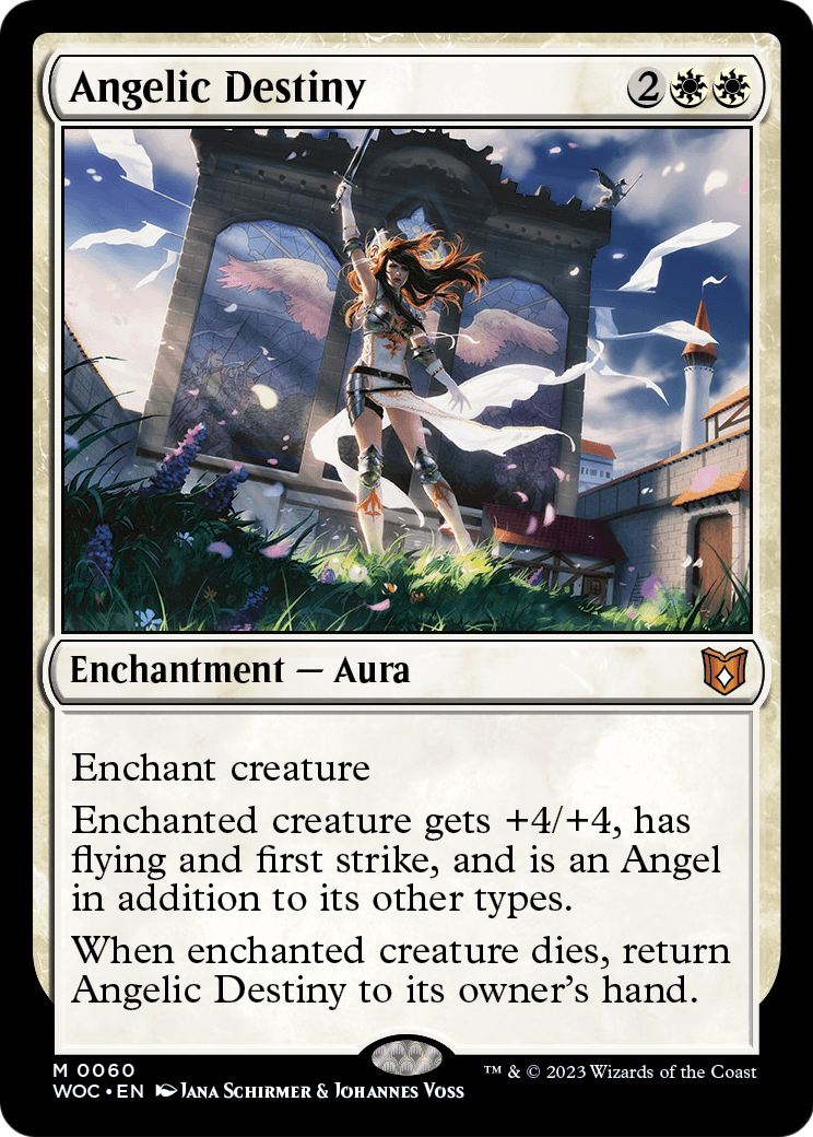 Angelic Destiny (WOC-060) [Wilds of Eldraine Commander]
