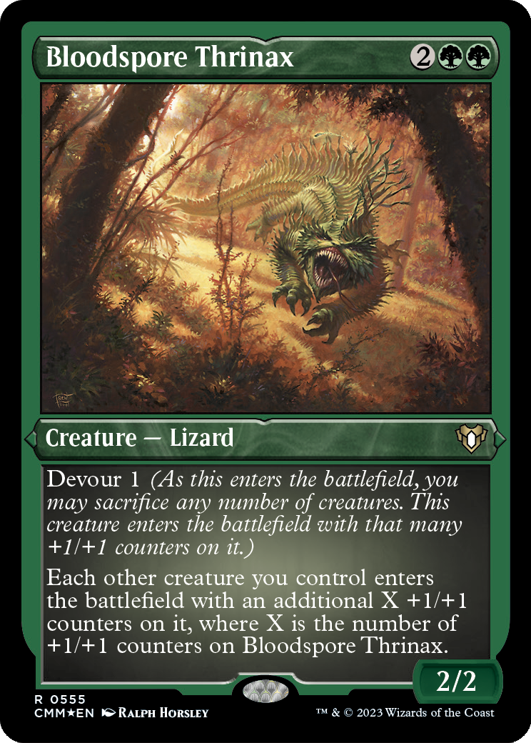 Bloodspore Thrinax (Foil Etched) (CMM-555) [Commander Masters] Foil
