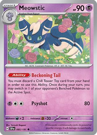 Meowstic (085) [SV08 Surging Sparks] Reverse Holofoil - Uncommon