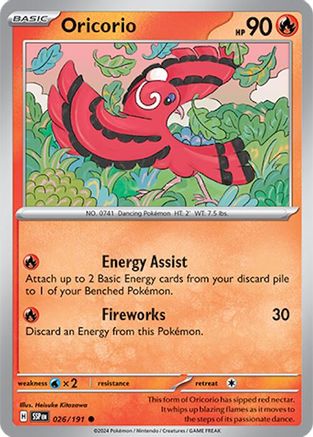 Oricorio (026/191) [SV08 Surging Sparks] Reverse Holofoil - Common