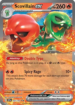 Scovillain ex (037/191) [SV08 Surging Sparks] Holofoil - Double Rare