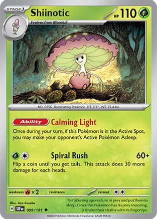 Shiinotic (009/191) [SV08 Surging Sparks] Reverse Holofoil - Uncommon