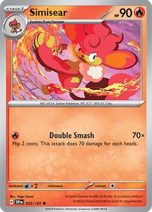 Simisear (023) [SV08 Surging Sparks] Reverse Holofoil - Common