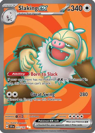 Slaking ex (227/191) [SV08 Surging Sparks] Holofoil - Ultra Rare