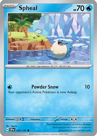 Spheal (043/191) [SV08 Surging Sparks] Reverse Holofoil - Common