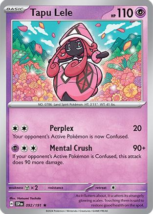 Tapu Lele (092) [SV08 Surging Sparks] Holofoil - Rare
