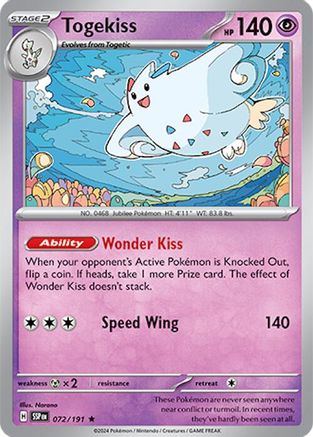 Togekiss (072) [SV08 Surging Sparks] Holofoil - Rare