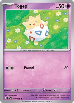 Togepi (070) [SV08 Surging Sparks] Reverse Holofoil - Common