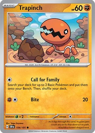 Trapinch (104) [SV08 Surging Sparks] Reverse Holofoil - Common