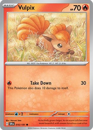 Vulpix (016) [SV08 Surging Sparks] Reverse Holofoil - Common