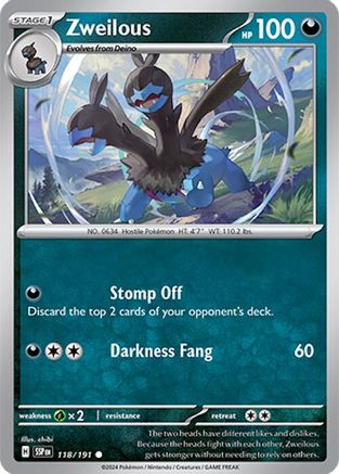 Zweilous (118) [SV08 Surging Sparks] Reverse Holofoil - Common