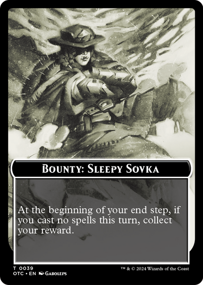 Bounty: Sleepy Sovka // Wanted! (TOTC-039) [Outlaws of Thunder Junction Commander Tokens] Foil