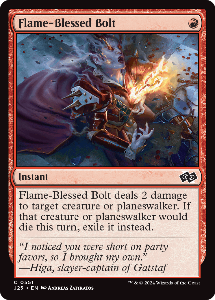 Flame-Blessed Bolt (J25-551) [Foundations Jumpstart]