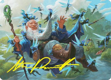 Mischievous Mystic Art Card (7/54) (Gold-Stamped Signature) (ASFDN-007) [Art Series: Foundations]