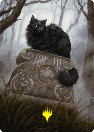 Nine-Lives Familiar 2 Art Card (36/54) (Gold-Stamped Planeswalker Symbol) (ASFDN-036) [Art Series: Foundations]