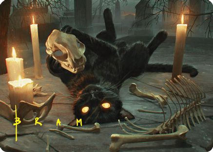Nine-Lives Familiar Art Card (8/54) (Gold-Stamped Signature) (ASFDN-008) [Art Series: Foundations]