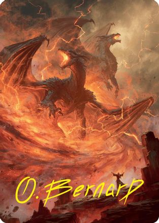 Rite of the Dragoncaller Art Card (38/54) (Gold-Stamped Signature) (ASFDN-038) [Art Series: Foundations]