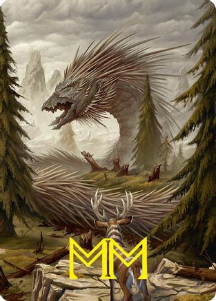 Quilled Greatwurm Art Card (44/54) (Gold-Stamped Signature) (ASFDN-044) [Art Series: Foundations]