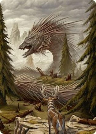 Quilled Greatwurm Art Card (44/54) (ASFDN-044) [Art Series: Foundations]