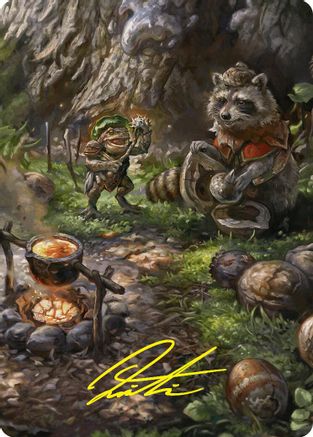 Sylvan Scavenging Art Card (46/54) (Gold-Stamped Signature) (ASFDN-046) [Art Series: Foundations]