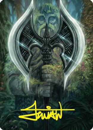 Leyline Axe Art Card (49/54) (Gold-Stamped Signature) (ASFDN-049) [Art Series: Foundations]