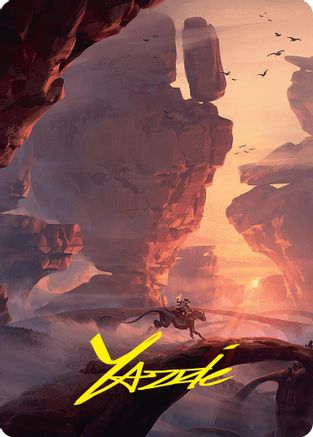 Mountain Art Card (24/54) (Gold-Stamped Signature) (ASFDN-024) [Art Series: Foundations]