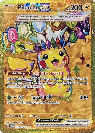 Pikachu ex (247/191) [SV08 Surging Sparks] Holofoil - Hyper Rare