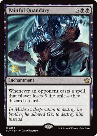 Painful Quandary (FDN) (179) [Prerelease Cards] Foil