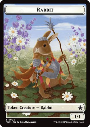Rabbit // Soldier Double-Sided Token (FDN-5 // 6) [Foundations]