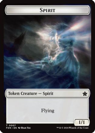Spirit // Cat (0001) Doubled-Sided Token (FDN-1 // 7) [Foundations] Foil