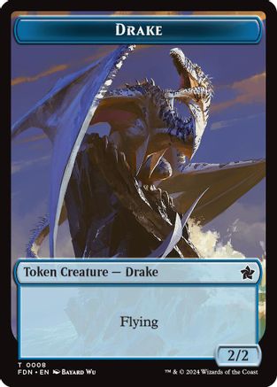 Drake // Goblin Doubled-Sided Token (FDN-8 // 18) [Foundations]