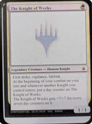The Knight of Weeks [Un-Known Event Playtest Cards]