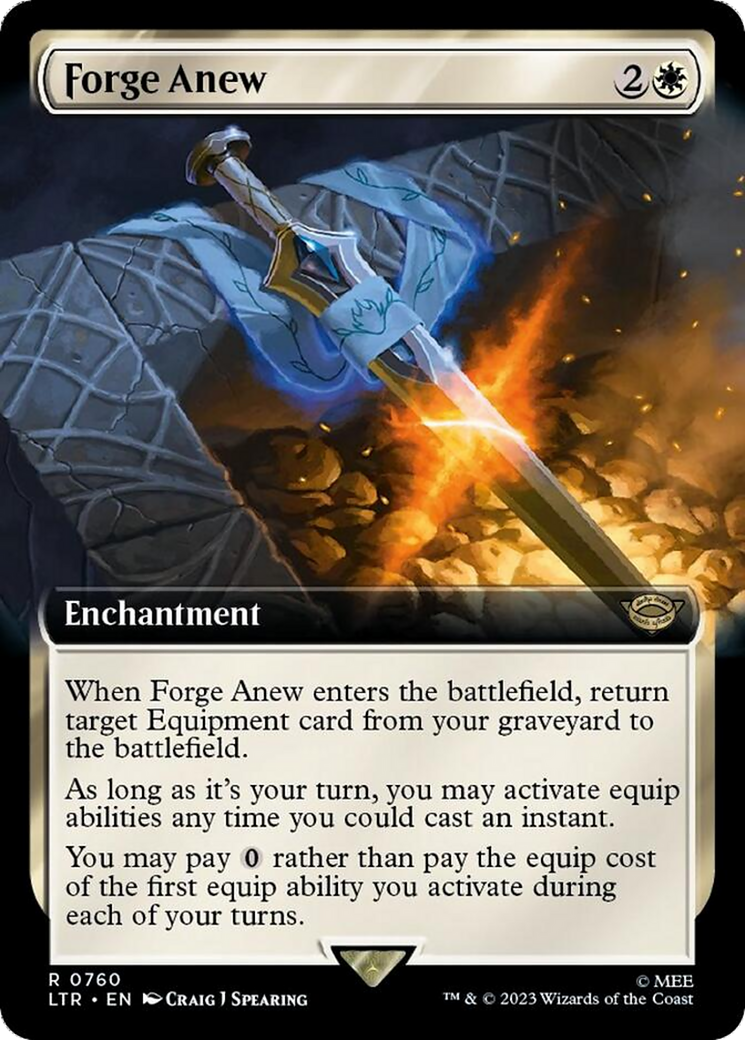 Forge Anew (Extended Art) (Surge Foil) (LTR-760) [The Lord of the Rings: Tales of Middle-earth] Foil