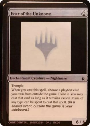 Fear of the Unknown [Un-Known Event Playtest Cards]