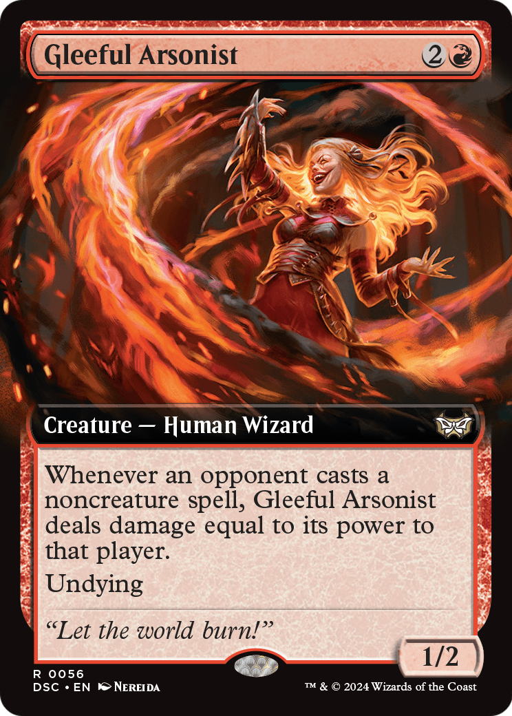 Gleeful Arsonist (Extended Art) (DSC-056) [Duskmourn: House of Horror Commander]
