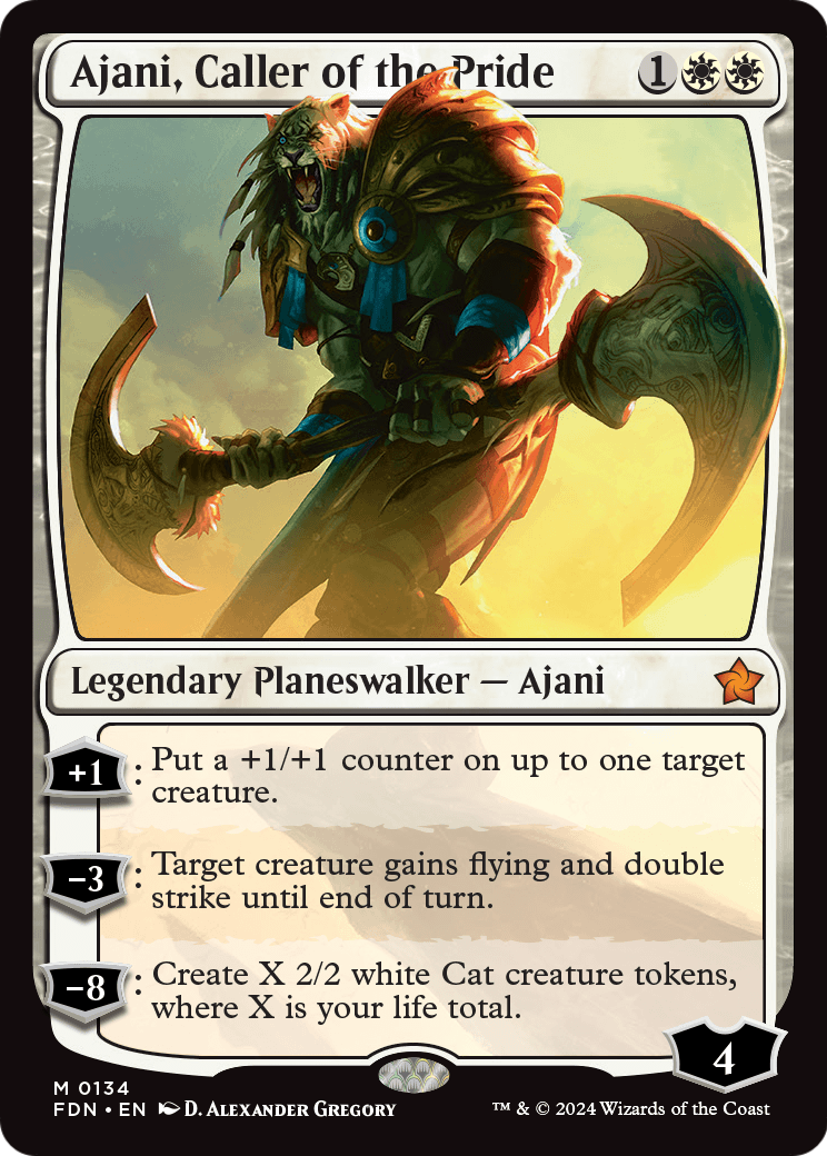 Ajani, Caller of the Pride (FDN-134) [Foundations] Foil