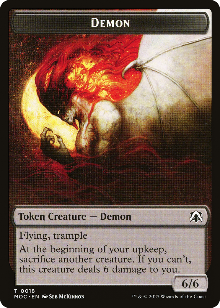 Demon (TMOC-018) [March of the Machine Commander Tokens]