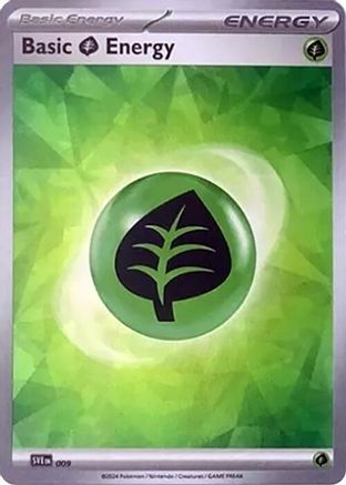 Basic Grass Energy (Cracked Ice Holo) (009) [SVE Scarlet & Violet Energies] Holofoil - Common